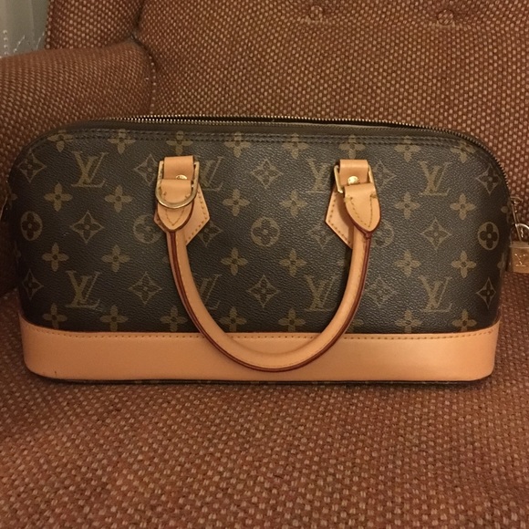 Brown monogram handbag