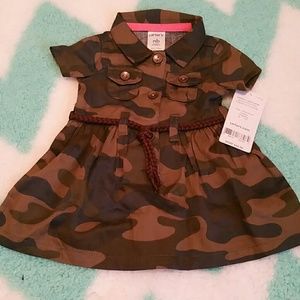 Newborn Carter's camouflage sundress