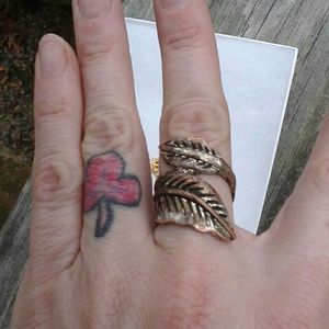 Copper & Silver Wrap Around Ring Sz 7