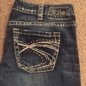 Silver Cropped Jeans