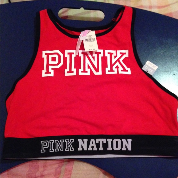 Pink Red Crop Top