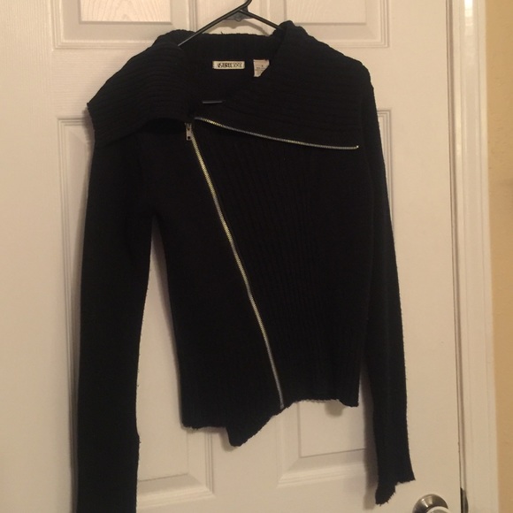 Asymmetrical zipper sweater