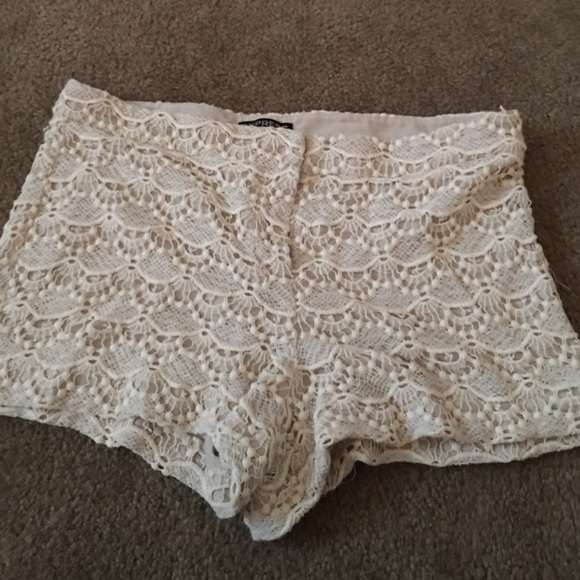 Express lace high waisted shorts