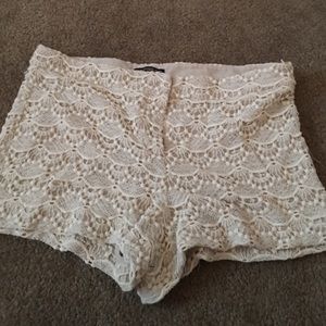 Express lace high waisted shorts