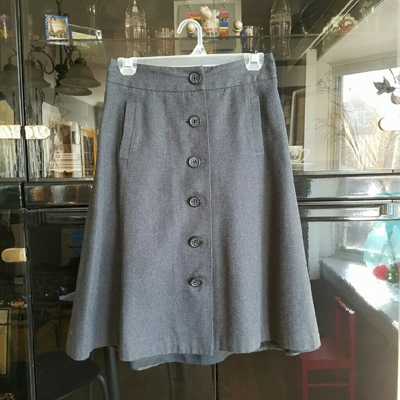 Banana Republic Dresses & Skirts - Dark gray banana republic button skirt pockets