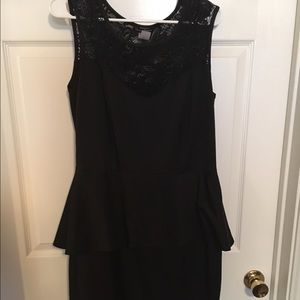 Peplum black dress