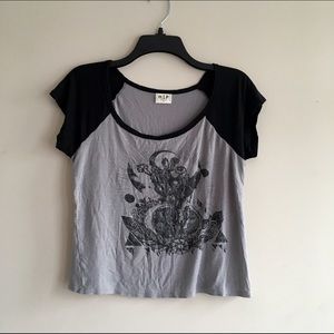 Black and Gray Graphic Tee