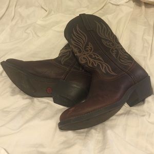 Genuine leather cowboy boots