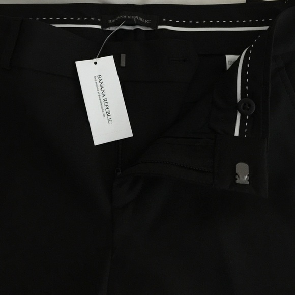 NWT banana republic black slacks - Picture 2 of 4