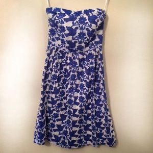 Royal Blue strapless sundress