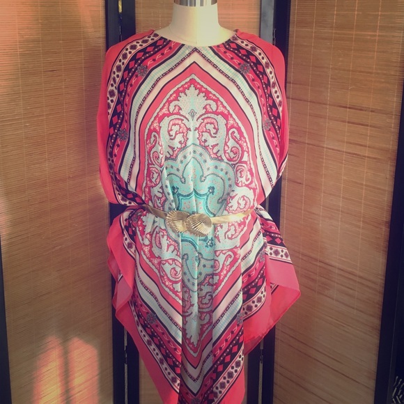 Colorful and sexy poncho-like dress