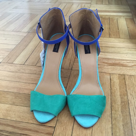 Brand new Zara straps stilettos in Aqua