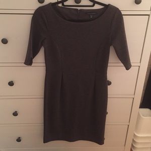 Gray Banana Republic 3/4 sleeve boat neck dress