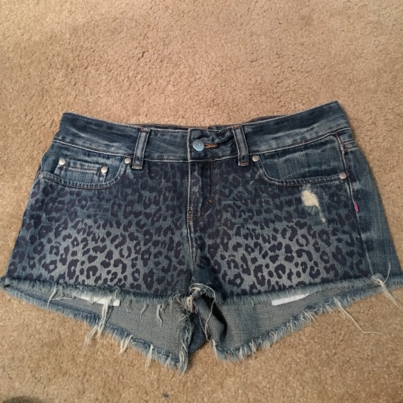 PINK leopard shorts
