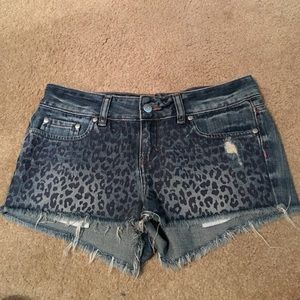 PINK leopard shorts