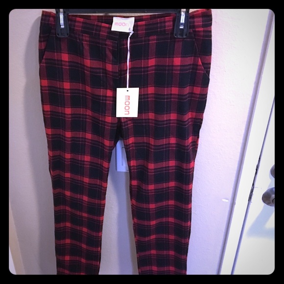Plaid crop pants