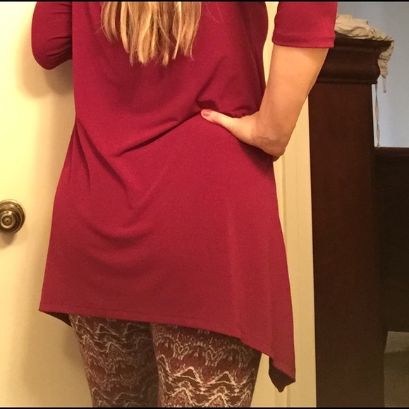 Burgundy Trapeze Tunic - Picture 4 of 4