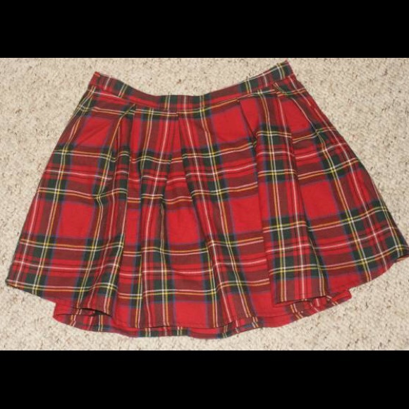 F21 Plaid Skirt