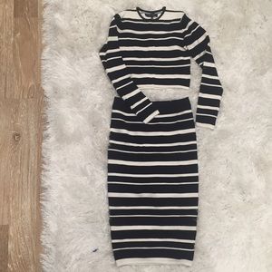 Small Olivaceous Two Piece Skirt Set