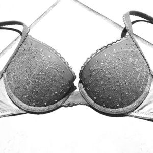 Grey and silver Aerie bra 32A