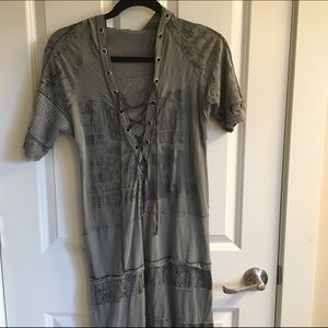 Salvage hooded dress