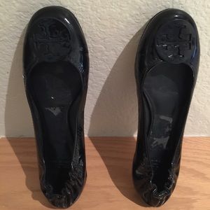 Ladies black Tory burch reva flats