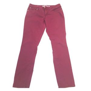 Mossimo maroon skinny jeans
