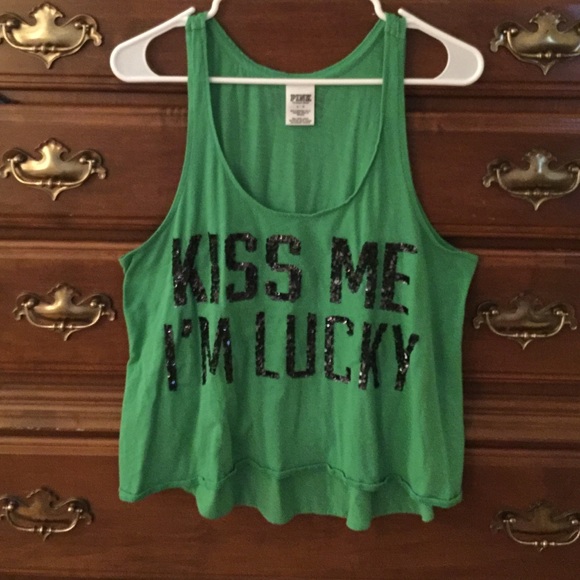 VS pink st pattys day shirt