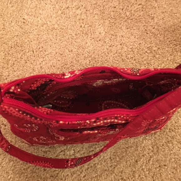 Vera Bradley Red Paisley Print Purse - Picture 3 of 3