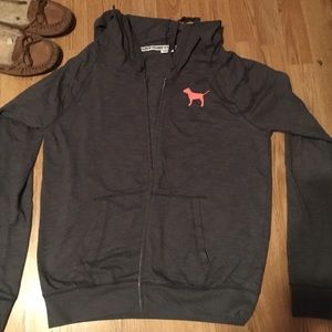 Victoria secret large gray and black Hoodie ❤️