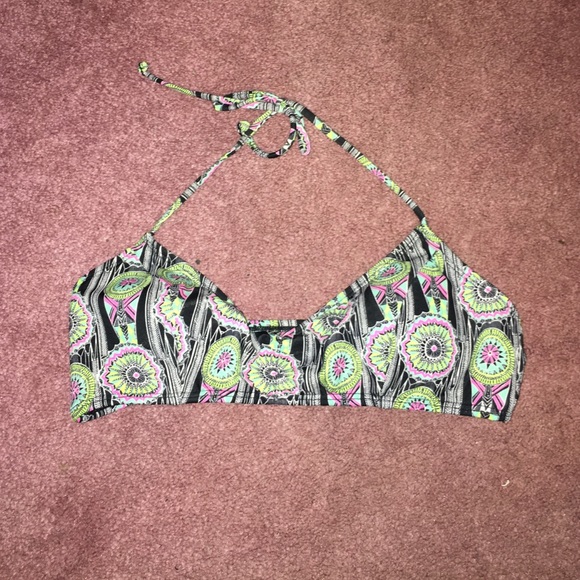 LA Hearts halter bikini top