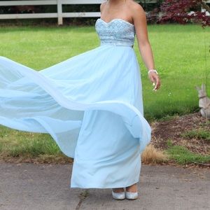 Blue prom dress