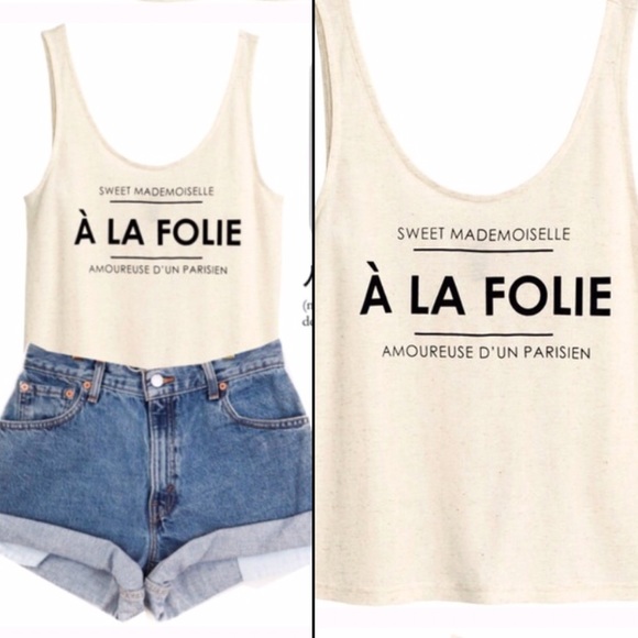 H&M Tops - Trendy A la Folie Crop Tank