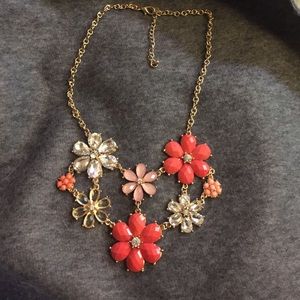 Flower statement necklace.