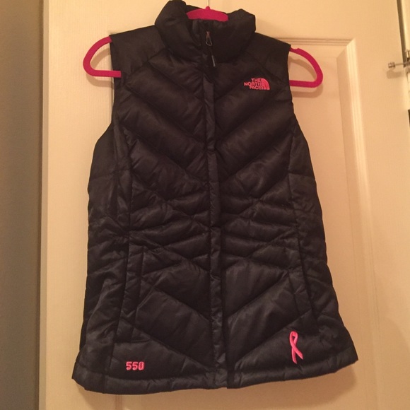 North Face breast cancer awareness puff vest 550