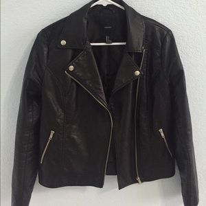 Faux Leather Moto Jacket