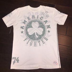 Mens White American fighter t-shirt