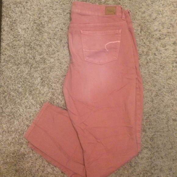 Rose colored jeans