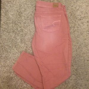 Rose colored jeans