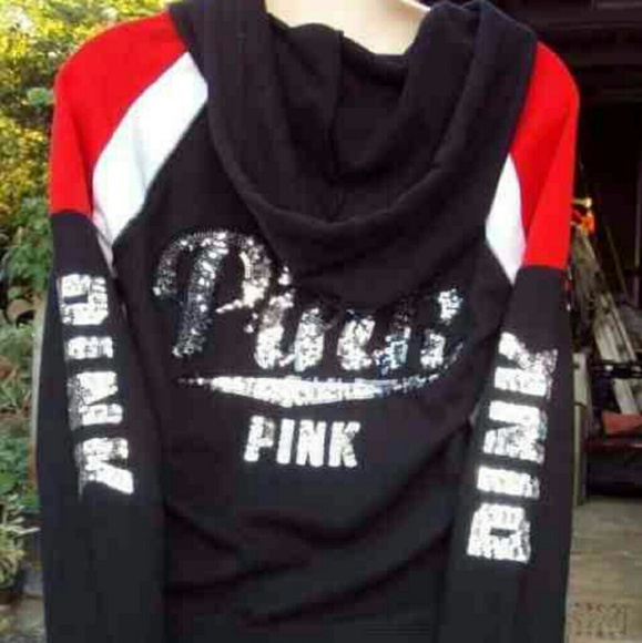 Pink bling zip up