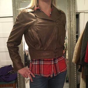 Sportmax leather windbreaker