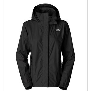 Black North Face rain jacket