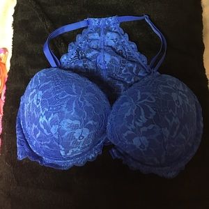 Fill lace back PINK push up bra