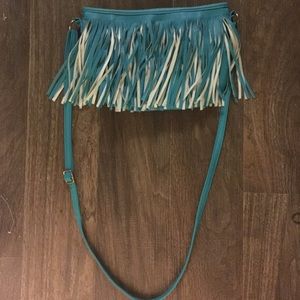Turquoise Fringe Bag