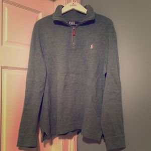 Men's Ralph Lauren half zip 100% cotton knit