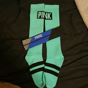 Vs pink socks and headband