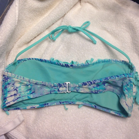 Blue fringe bandeau swim top - Picture 2 of 3