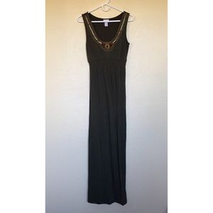 Motherhood maternity beaded empire maxi dress.