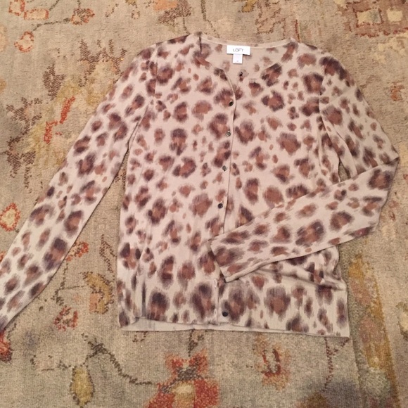 Leopard print LOFT cardigan