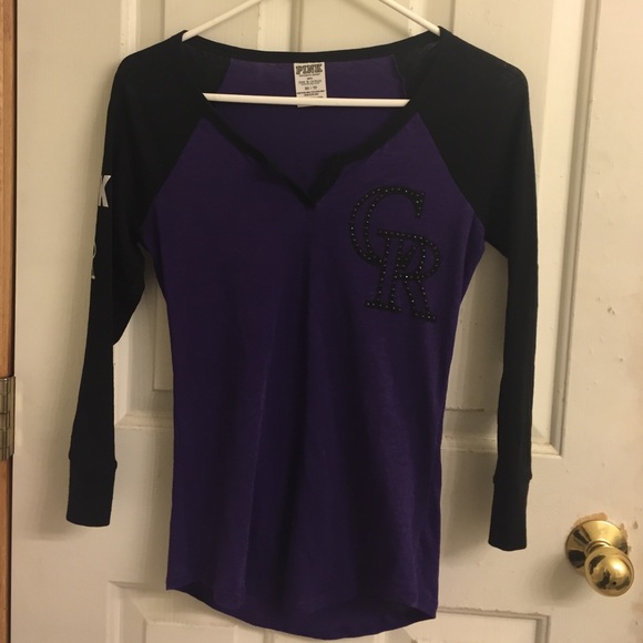 Pink Official Colorado Rockies Baseball Tee